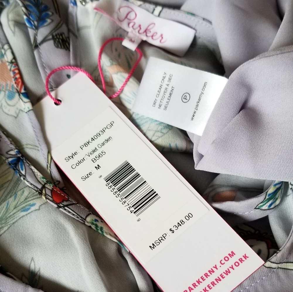 Parker Lilac Floral Dress NWT! Size Medium - Picture 8 of 8